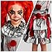 Spooktacular Creations Girls Clown Costume, Evil Clown Dress, Halloween Scary Jester Costume for Girls Halloween Dress Up, Role Play, Cosplay Party-L