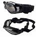 CAZZO Cool Pet Dog Motorcycles Bike Helmet/Sunglasses for Sun Rain Protection,Funny Halloween Cosplay Costume and Christmas Gifts for Cats Dogs (Black Sunglasses)