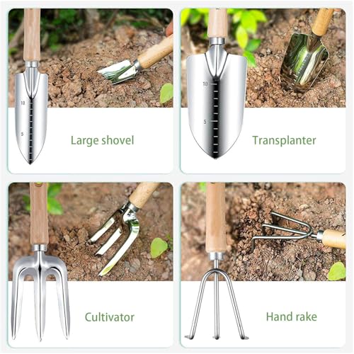 Kit De Herramientas De Jardinería para Mujeres,Herramientas Resistentes Y Duraderas para Cultivo - Accesorios para Plantar Podar Y, Desbrozador Manual Y Extracción para Césped Y - imagen 7