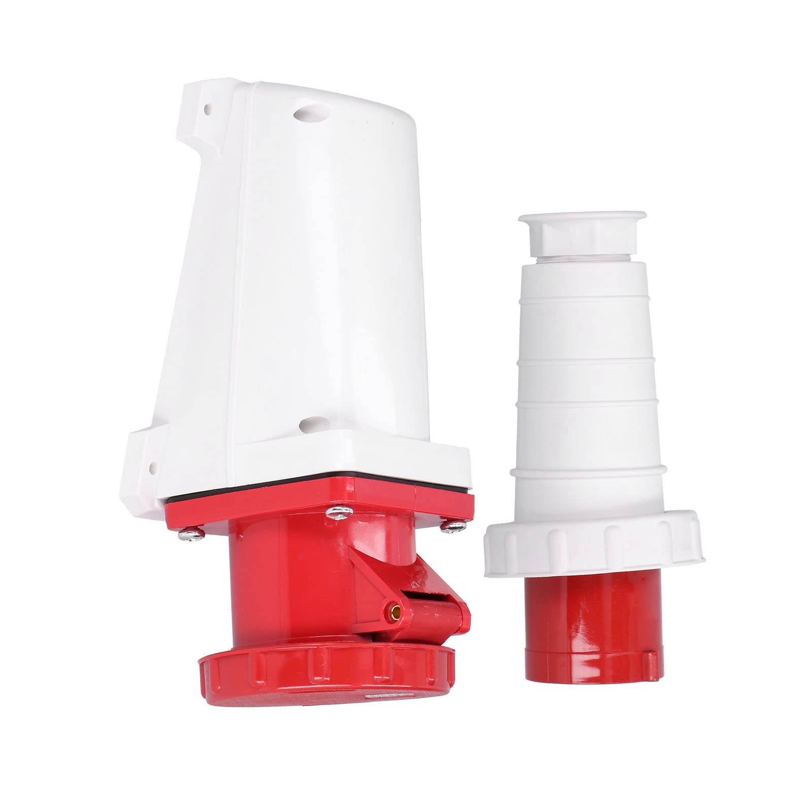 Zestaw złącza złącza gniazda przemysłowego 4 pin 3 faza IP67 63A 380–415V, Materiał ABS, Solid Mosiądz Poradnik [Przemysł,]