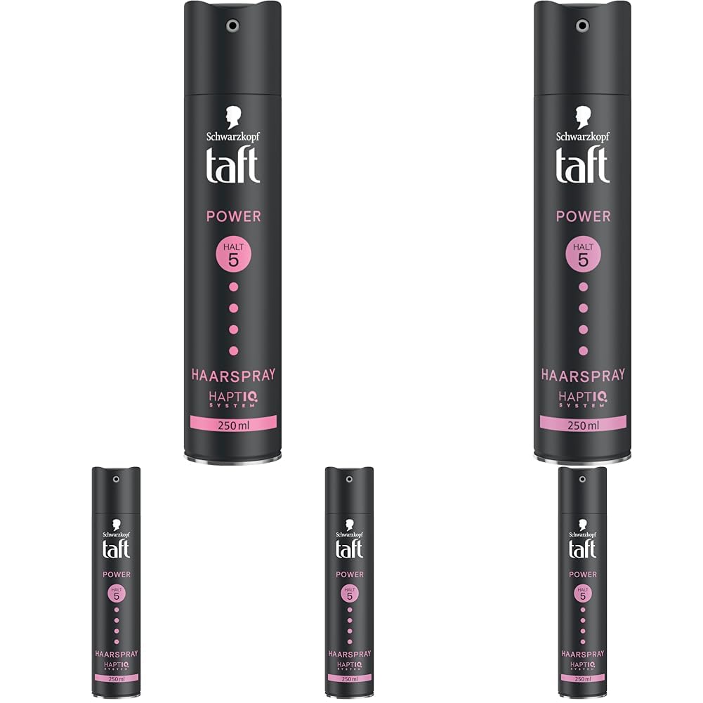Schwarzkopf Taft Haarspray Power Cashmere (250 ml), Haltegrad 5 Haarstyling, Haarspray für trockenes und strapaziertes Haar, Kaschmir-ähnliche Geschmeidigkeit, vegane Formel* (Packung mit 5)