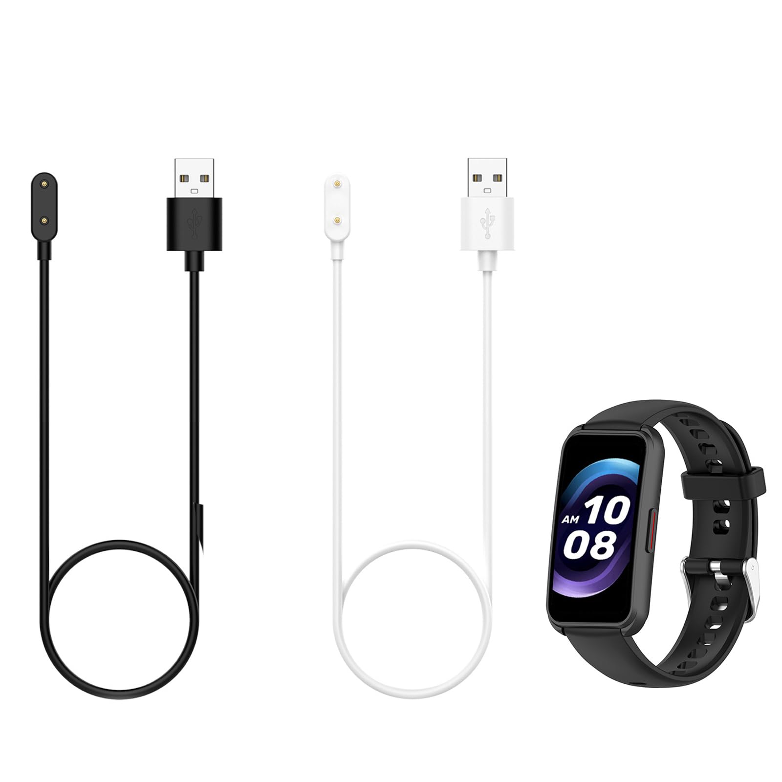 BabyValley Charging Dock Compatible with Keep B4 Lite/Keep B4 Watch, 3.3Ft USB Cable Replacement Charger Charging Dock Cable for Keep B4 Lite/Keep B4 Accessories (Black+White)