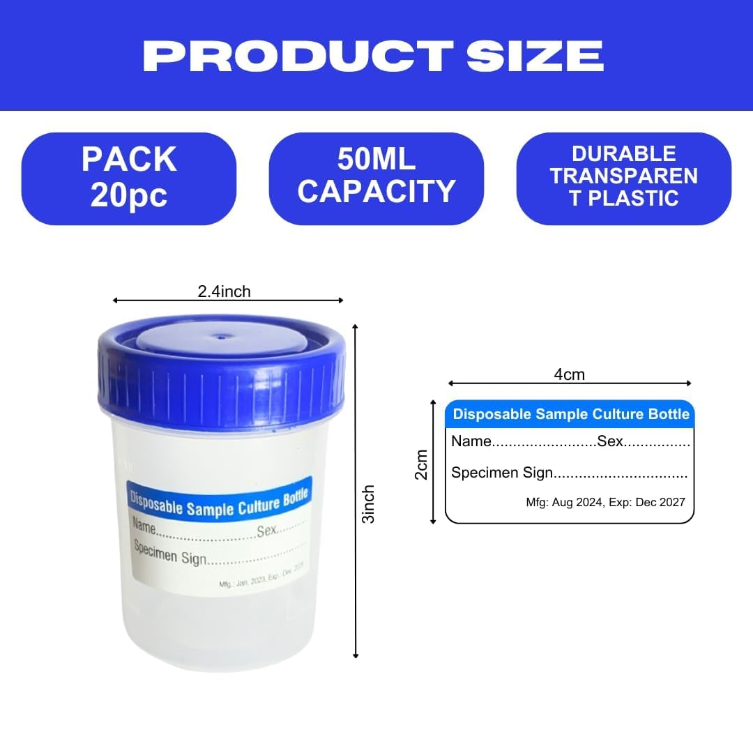 Hattronics urinary sample collection 30ml cup leak-proof sample container for urine and sperm test, medical grade plastic. Disposable sterile urinary container for lab | Home use (10, 30 ml) Hattronics urinary sample collection 30ml cup leak-proof sample container for urine and sperm test, medical grade plastic. Disposable sterile urinary container for lab | Home use (10, 30 ml)