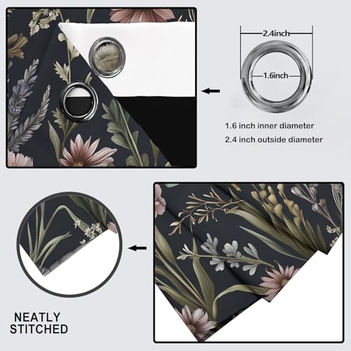 Rideaux et draperies intérieurs haut de gamme imprimé fleurs