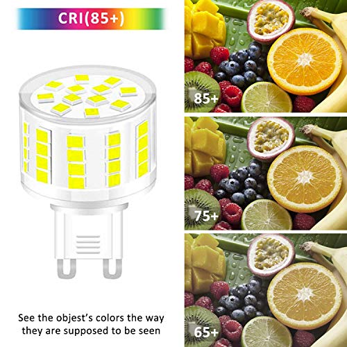 Jiotouhu G9 W LED Bulbs 800LM 52 X 2835 LED SMD Equivalent to 90W Halogen Bulbs Cold White 6000K G9 Bulbs Energy Saving Light Corn Bulbs 360° Beam Angle No Flicker Non Dimmable - Image 3