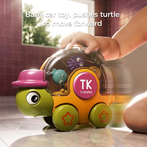 Tumama Turtle Bath Toy With 3 Wind Up Toys, Rotating Waterwheel/Eyes, Cute Turtle Shower Toys For Toddlers 18 Months+, Floating Wind Up Toys For Boy Girl, Kids Baby Bathtub Water Toys, Baby Car Toy #TOP3