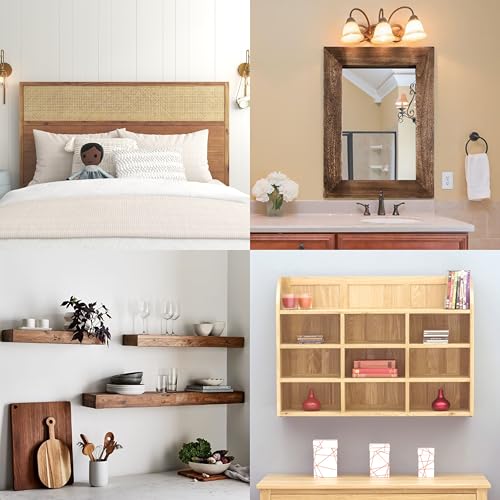 34 Inch Heavy Duty French Cleat Hanger, Heavy Mirror Mounting Hardware & Picture Hanging kit, Wall Mount Brackets for Cabinets, Shelf, Headboard - Z Clips 2 Pairs up to 300 lbs - Image 7