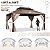 EROMMY 12'x16' Hardtop Gazebo Double Roof Galvanized Steel Canopy Outdoor Aluminum Frame Permanent Metal Pavilion with Netting and Curtains for Patio Backyard Deck and Lawns