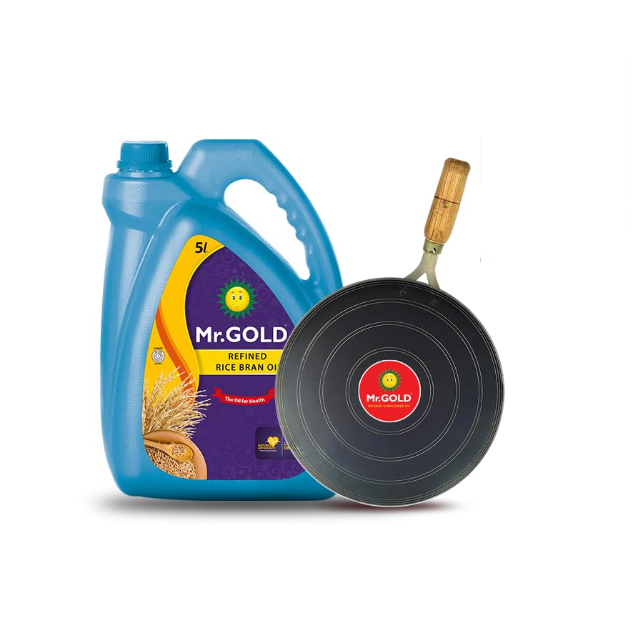 MR. GOLD Refined Rice Bran Oil Can 5L With Iron Dosa Tawa Worth Rs.250 (B0CCYM5JNR) Amazon Price History, Amazon Price Tracker