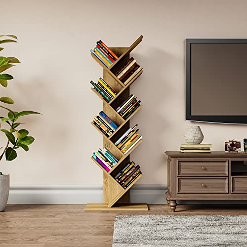 YITAHOME-Libreria-Scaffale-Libreria-in-Legno-Porta-Libri-Moderna-Autoportante-Libreria-CD-Riviste-Salvaspazio-Verticale-Libreria-Legno-Portaoggetti-per-Sala-Camera-Studio-Soggiorno-Ufficio-Bambini