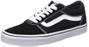 Mens Ward Sneaker, Suede Canvas Black White, 9.5 UK