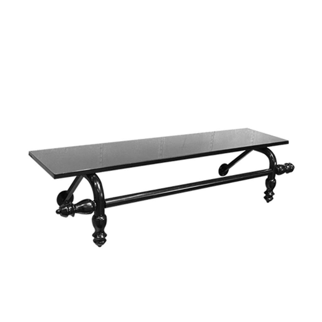 Rack en manteau noir industriel vêtement hôtel display stand métal horizontal 30x120