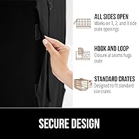 Vista 5 de GORILLA GRIP Fundas para jaulas para perros compatibles con jaulas de perro de Yaxa Basics, todos los lados abiertos, cubierta de privacidad