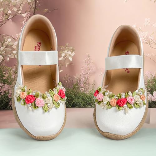 Image of KazarMax Kids Girls Floral Ballet Flat Ballerina