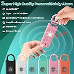 140dB Personal Safety Alarm for Women, 3 Pack Safe Alarm Protection Keychain with Strobe Light & Low Battery Notice, Security Siren Self Defense for Seniors College Girls, Pink+Blue+Black - Image 3