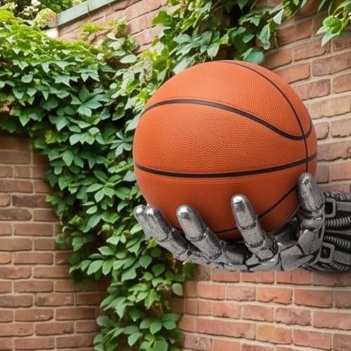 Soporte de pared para baloncesto estante de garaje y decoración de balones 8