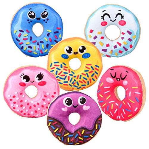 Rhode Island Novelty 3 Inch Mini Smiley Face Donut Plush, One Dozen per Order