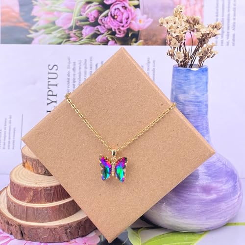 Image of Butterfly Jewelry Gifts - Butterfly Necklace Bracelet for Women