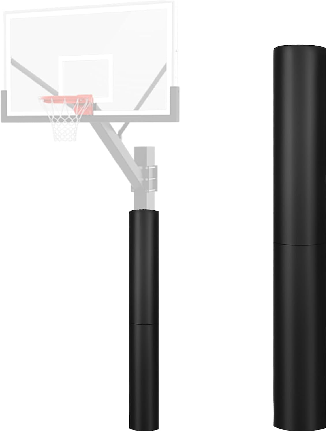 72" & 60" Basketball Pole pad 4.33" Reinforced Straps Flame-Retardant & Waterproof Basketball Pole Padding Outdoor, Gyms, Garages, Pole wrap for Basement Pole Cover Fits 4" & 4.5" Poles