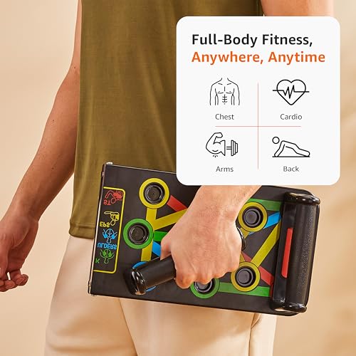 Image of Amazon Brand - Symactive Push-Up Board | for Men & Women | Home Gym Fitness Equipment | for Strength Training | Durable, Compact & Sturdy
