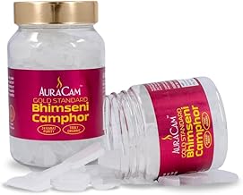 AuraCam Gold Standard Bhimseni Camphor - 100 GMS/Camphor for Pooja/100% Pure Brass Kapoor/Aromatic for Pooja, Meditation, Havan, Room Freshener/Pure & Natural Pacha Kapoor