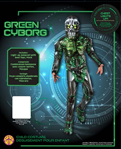 Disfraz Rubies de Ciborg Verde con luces para niños talla L miniatura 4