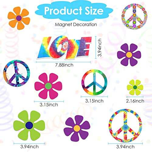 Imanes flor hippie 16 piezas para decoración miniatura 3