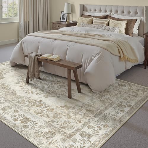 Tapete PureCozy 8x10 Beige Vintage Lavable miniatura 4