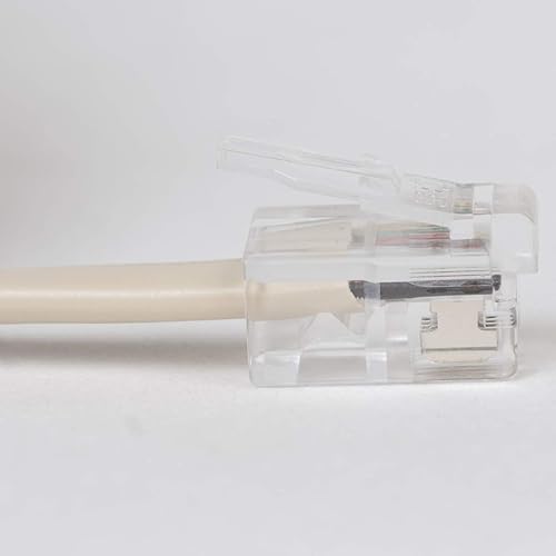 Miniatura 4 de Cablesys Cable de teléfono en espiral para uso con sistemas telefónicos PBX, teléfonos VoIP, 12 pies sin enrollar, RJ22, plomo de 1.5 pulgadas en