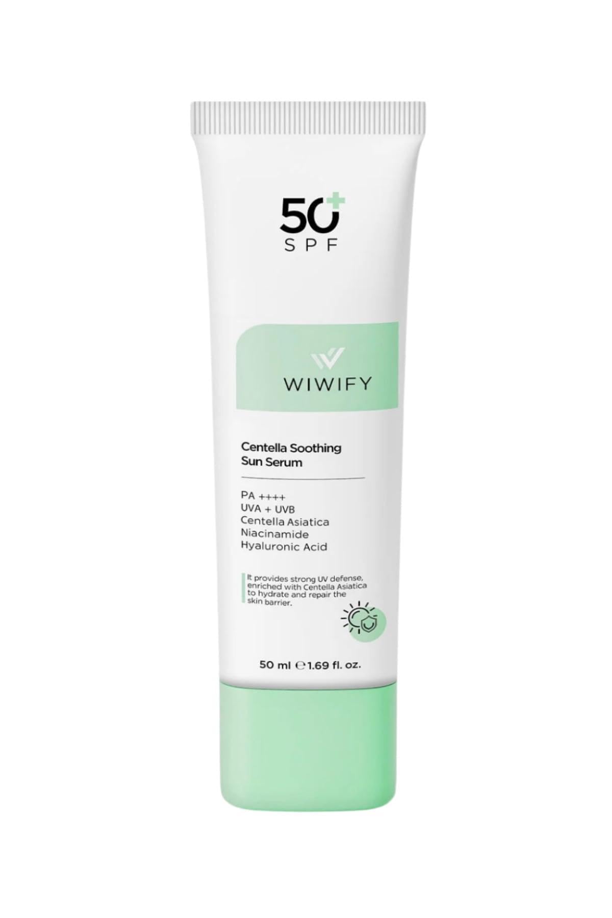 Yatıştırıcı Onarıcı Yüksek Korumalı Centella Soothing Sun Serum Spf 50+ Pa++++ 50ml Güneş Kremi