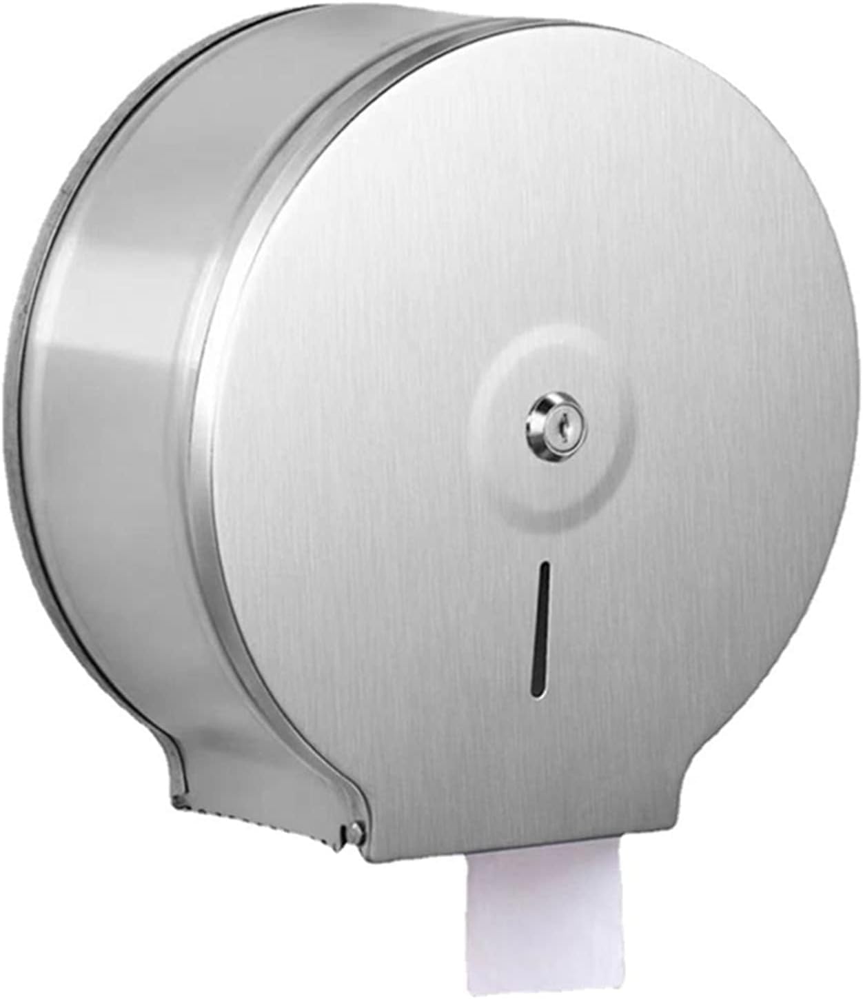Dispensador de Papel Higiénico, Montaje en Pared Portarrollos de Papel Higiénico de Acero Inoxidable, Soporte Rollo Papel de para Baños Públicos, 26cm Diámetro, 6cm Mandril (2 Piezas)