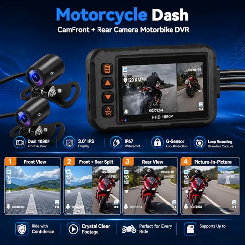 Motorcycle Dash Cam with GPS