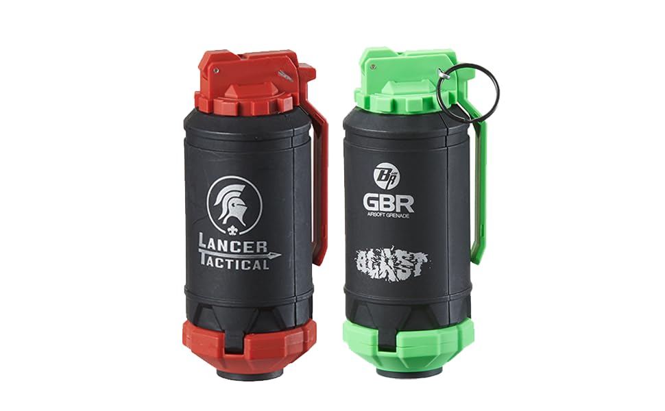 Lancer Tactical - GBR Outdoor 130 Round Spring Powered ABS BB Impact Shower for Airsoft, Pack of 2