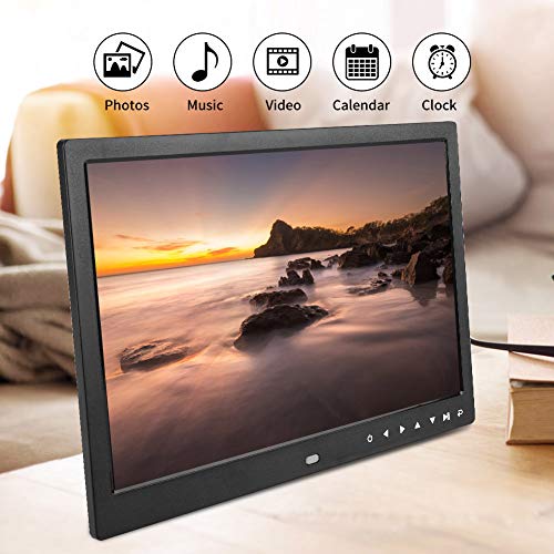 Garsent digitale fotolijst, draagbare elektronische 13-inch fotolijst (1080P HD) met wekker, kalenderfunctie, foto… - Image 7