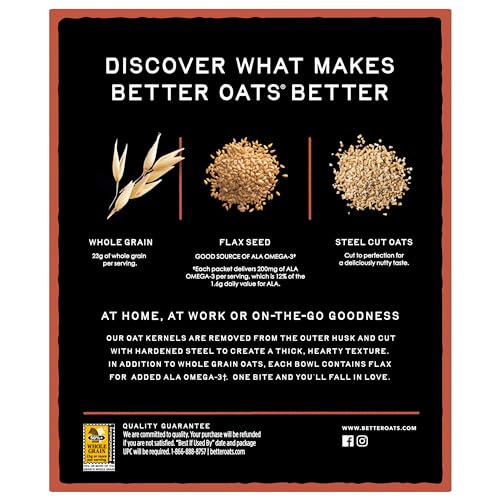 Better Oats PP-GRCE33895 Steel Cut Protein Oatmeal Packets, Maple And Brown Sugar Oatmeal thumb #4