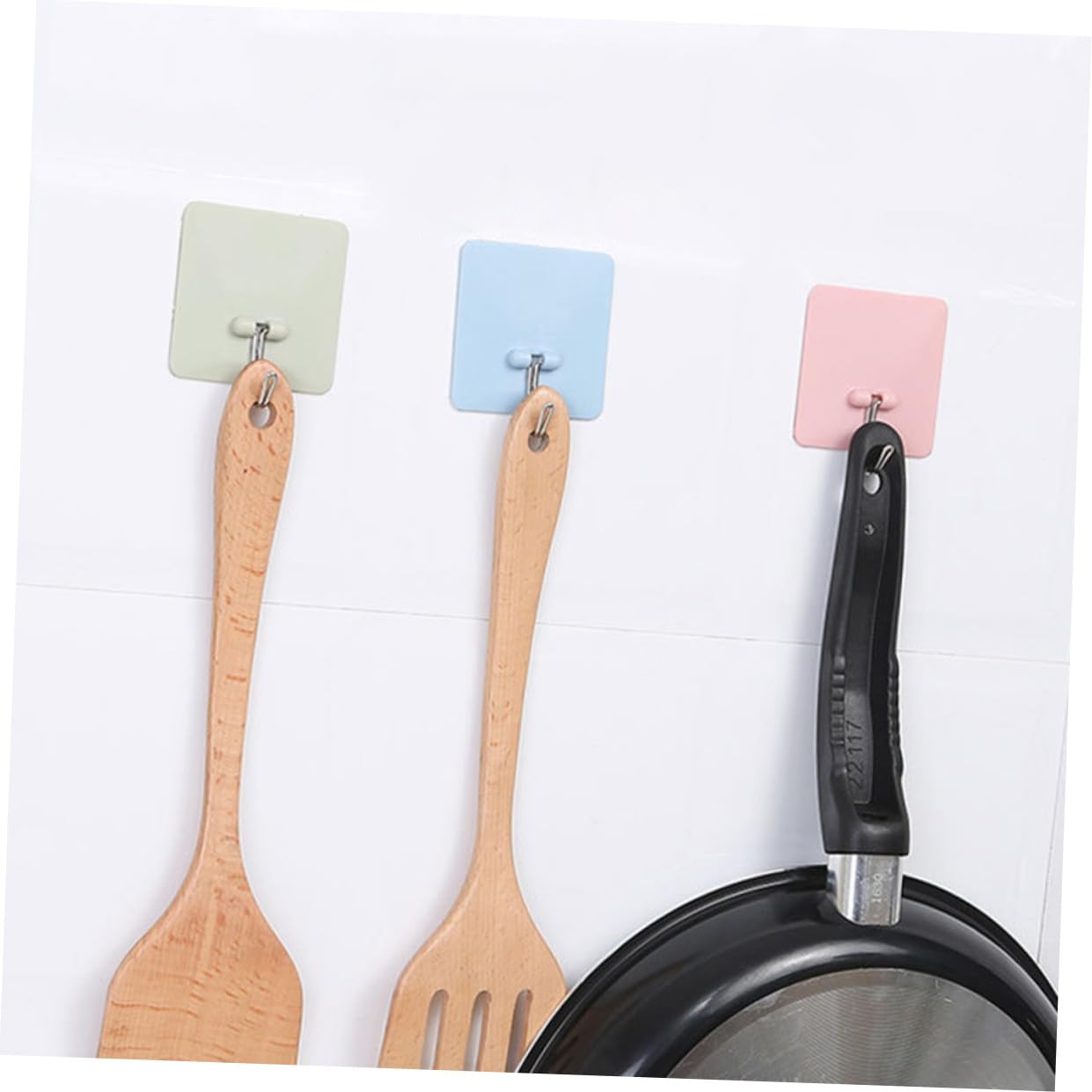 PRETYZOOM 30piezas Ganchos Adhesivos Prácticos De Colgadores Sin Clavos Ganchos Para Llaves y Bolsas Soporte De Pared Para Cocina y Baño Color Rosa
