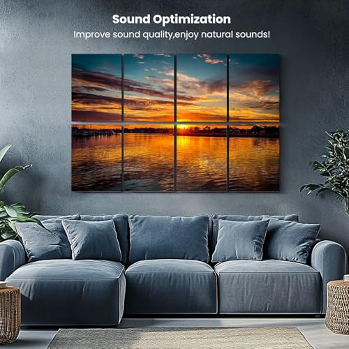 Paquete de 8 Paneles Acústicos Decorativos Kanworse Texas Sunset 48"x32" para Aislamiento y Reducción de Ruido miniatura 5
