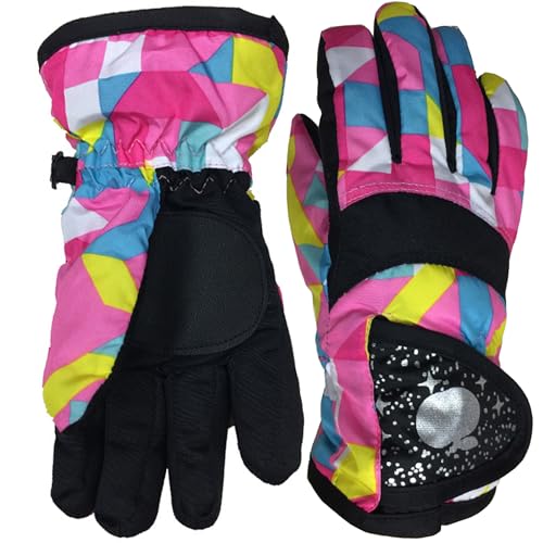 Image of UTOWO Kids Winter Cold Weather Ski Gloves Boy-Girl Warm Windproof Snow Gloves for Snowboarding Sledding Cycling Toddler 3-6T