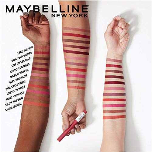 Image of Maybelline New York Super Stay Lip Combo Kit Super Stay Matte Ink Liquid Lipstick, Matte Finish - 80 Ruler and Super Stay Crayon - 20 Enjoy The View, Pouch Free (Pack of 3)