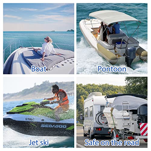 Jet Ski Pontoon Tie Downs PAULINN Boat Trailer Tie-Down Straps 1" X 4 FT - 2400 LBS Capacity Ratchet Straps With Quick Release Sangle A Cliquet