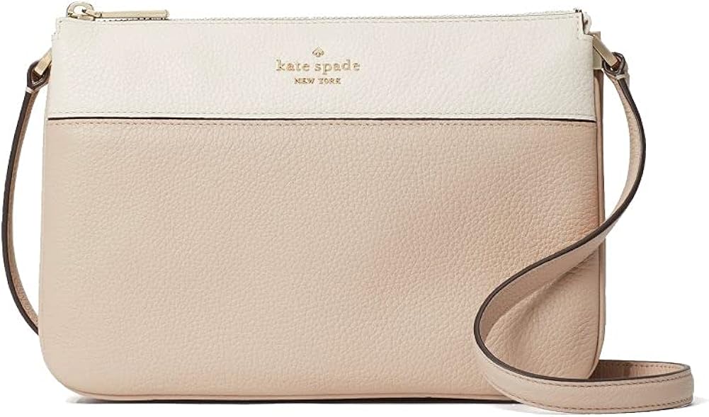 kate spade crossbody purse for women Leila triple gusset crossbody (Warm beige): Handbags: 