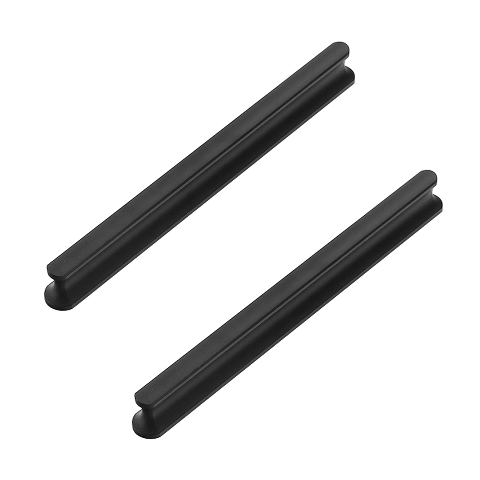 Jiajulashou123 Black 2 Pack Drawer Handle Cabinet Door Handle Aluminium Wardrobe Handle Modern Door Handle Kitchen Cupboard Handles Furniture Handles For Wardrobe Dresser (Hole Distance:160mm)