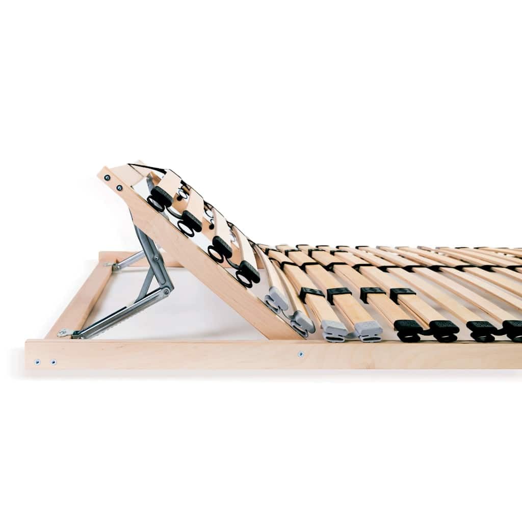 vidaXL Legno Faggio Rete Doghe 7 Zone 28 Doghe 120x200 cm Telaio Letto Singolo
