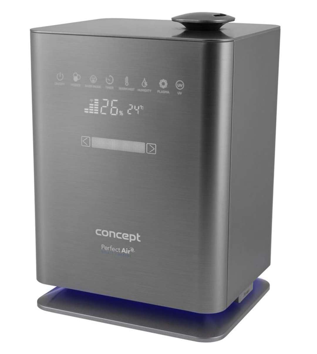 Concept Perfect Air ZV2021 nawilżacz powietrza do pomieszczeń do 50 m2, dyfuzor zapachowy, lampa UVC, dotykowy wyświetlacz LED, timer, automatyczna kontrola wilgotności