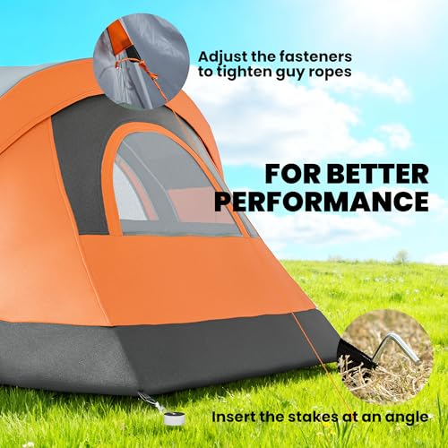 Outsunny 5-6 Person Outdoor Camping Tent, Family Tent with Lighting Hook, Carrying Bag for Camping, Hiking and Travelling, image 7