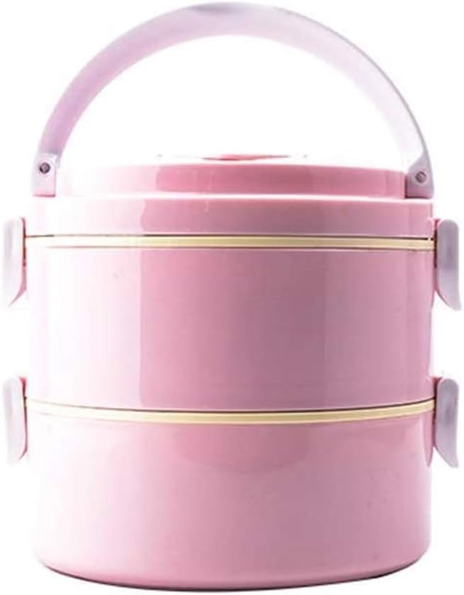 2 FloorsStainless Steel Thermal Lunch Bento Box with ，Stackable Insulated Food Container with ，