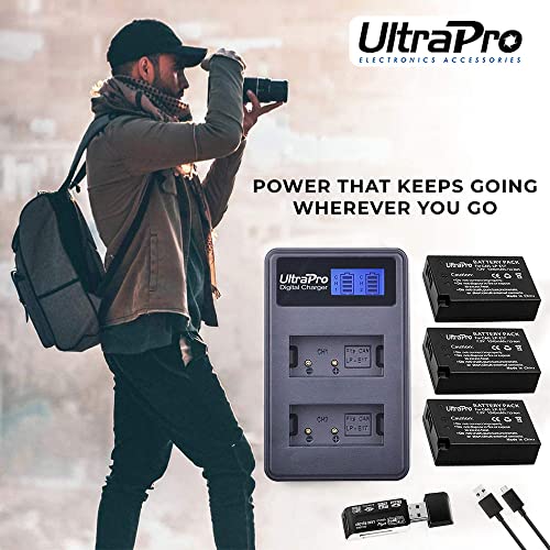 Ultrapro 2-Pack Lp-E17 Replacement Battery With Rapid Lcd Dual Charger Bundle Includes Usb Sd/Sdhc Card Reader. #TOP2