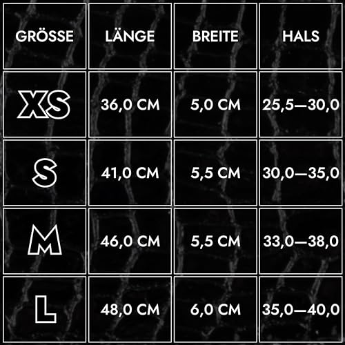 FAVPET Luxus Echtleder Windhund Halsband Breit mit QR Code Anhänger, Weiches Lederhalsband Hund Breit Whippet Italienisches Windspiel Saluki Lurcher Spanischer Galgo Greyhound Podenco (Schwarz, XS)