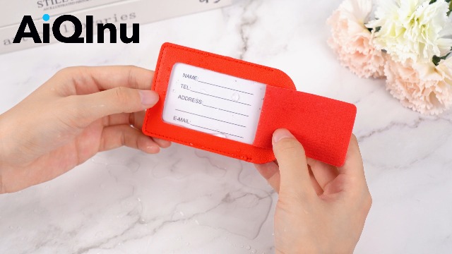 Etichette Bagagli In Pelle PU - 2 Pezzi, Con Custodia Passaporto, Per Viaggi Aereo - Foto 8