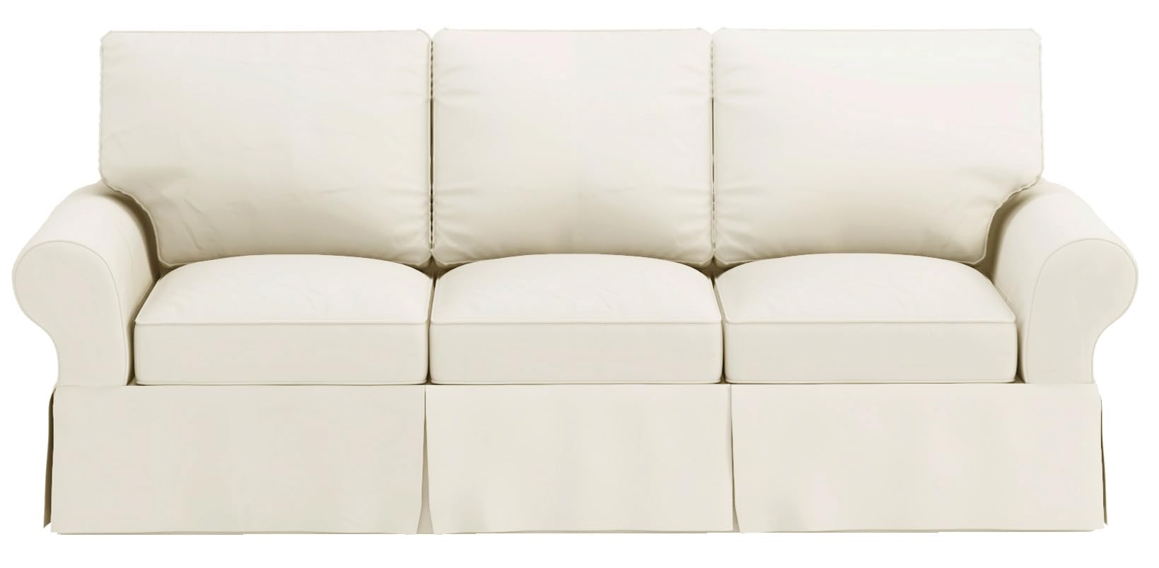 Amazon.com: The Thick Cotton Sofa Cover Only Fits Pottery Barn PB 3 Three  Basic Sofa Durable Slipcover Replacement (Grand Size Beige)
